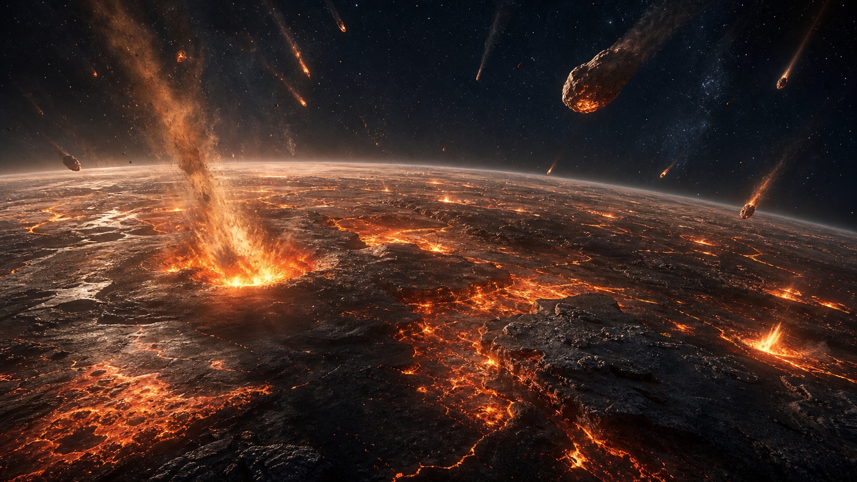 Bombardeio de asteroides pode ter atrasado os continentes