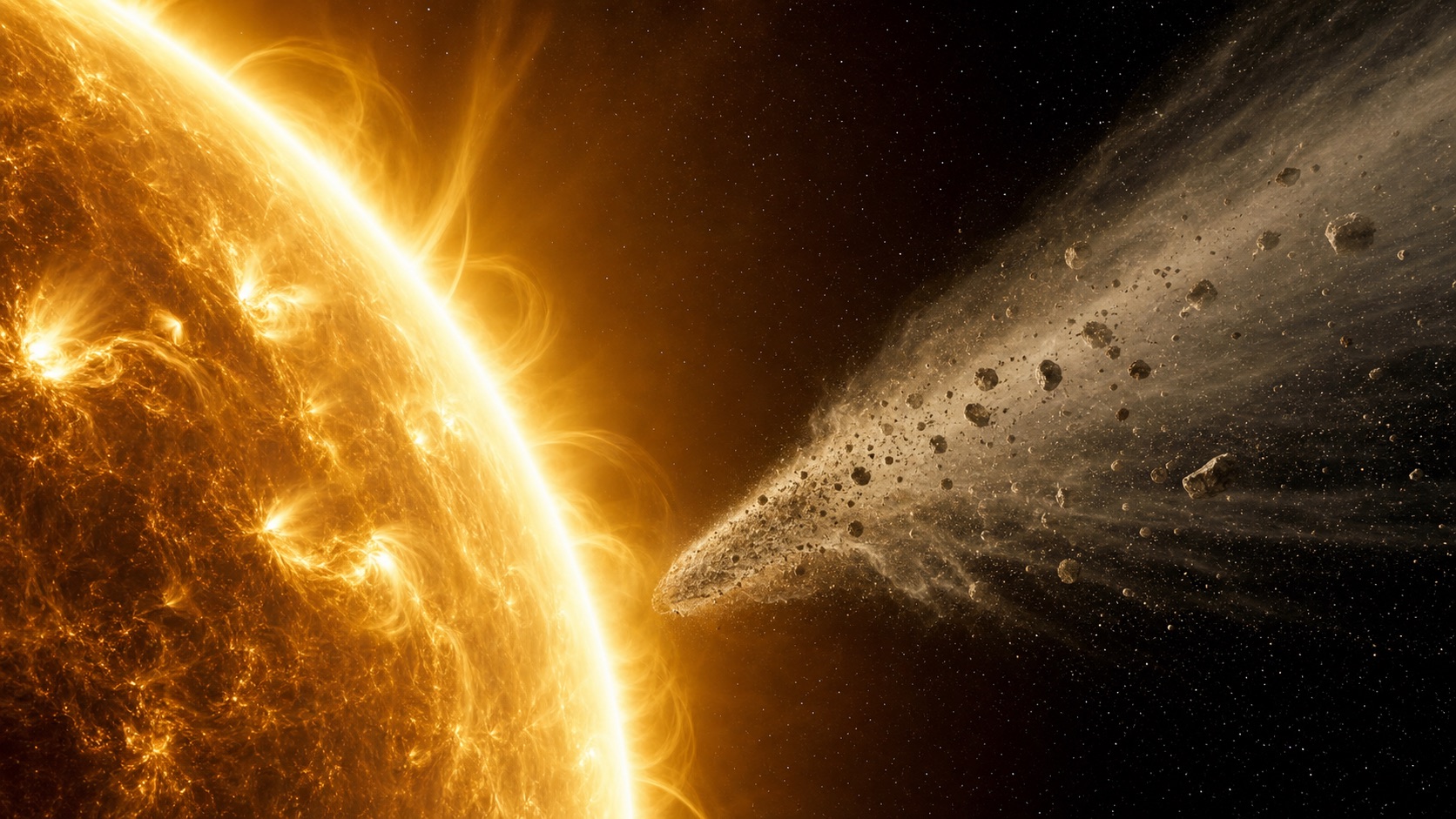 Como um cometa se destrói ao chegar perto do Sol