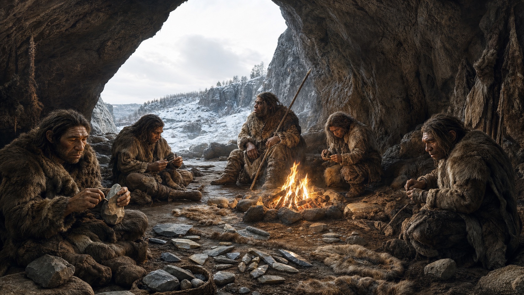 Uma das comunidades neandertais mais antigas foi reconstruída