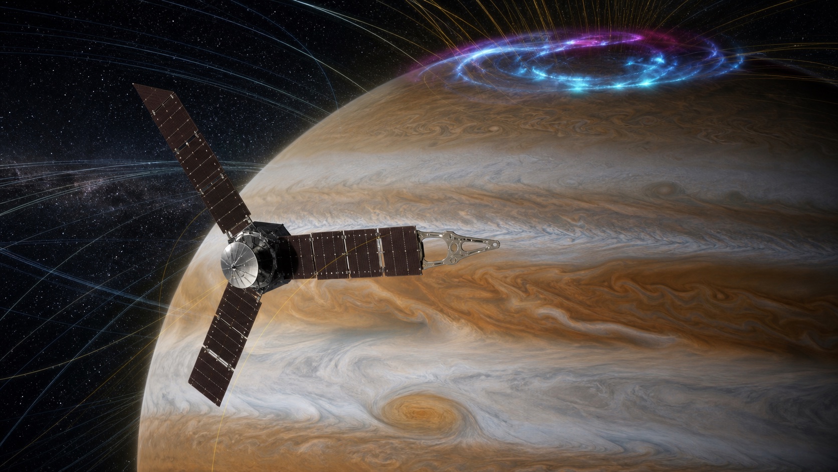 Juno encontra partículas aceleradas perto de Júpiter
