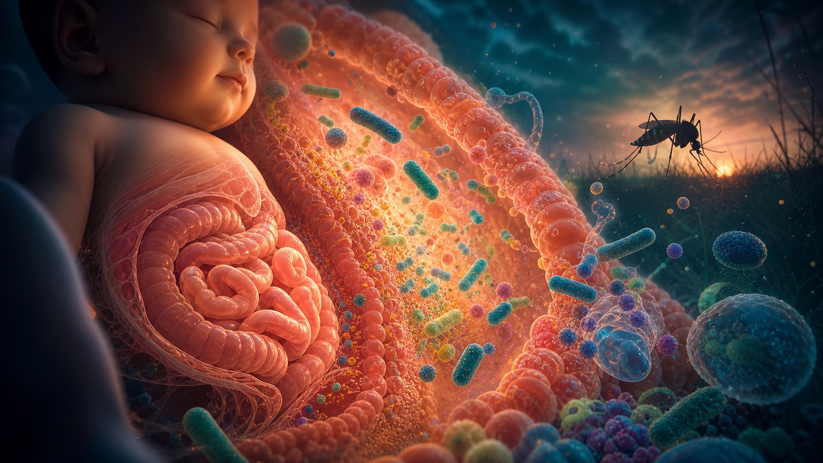 O microbioma de bebês pode influenciar o risco de malária?