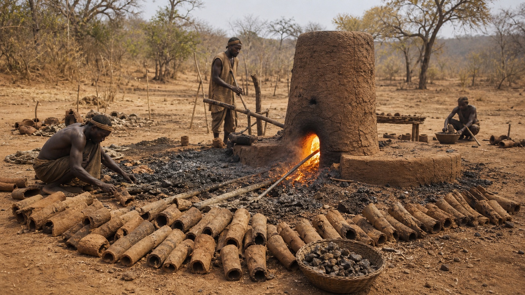 Uma oficina de ferro de 2.400 anos no Senegal