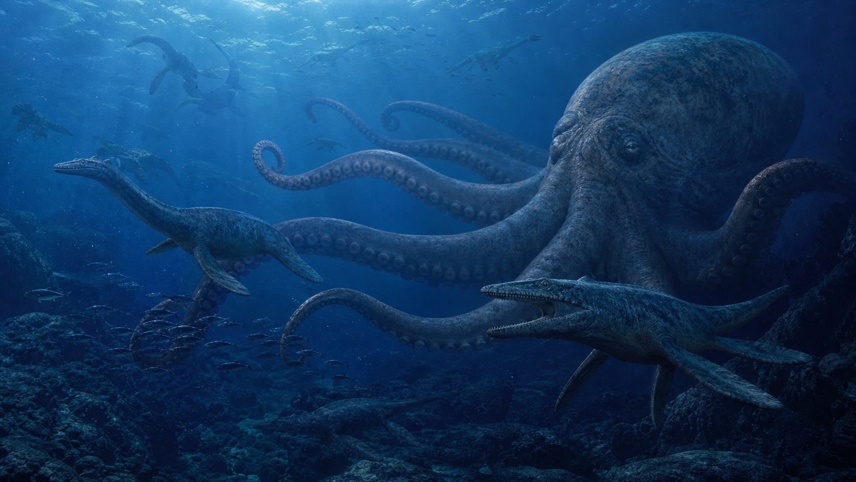 Polvos gigantes dominaram os oceanos do Cretáceo?