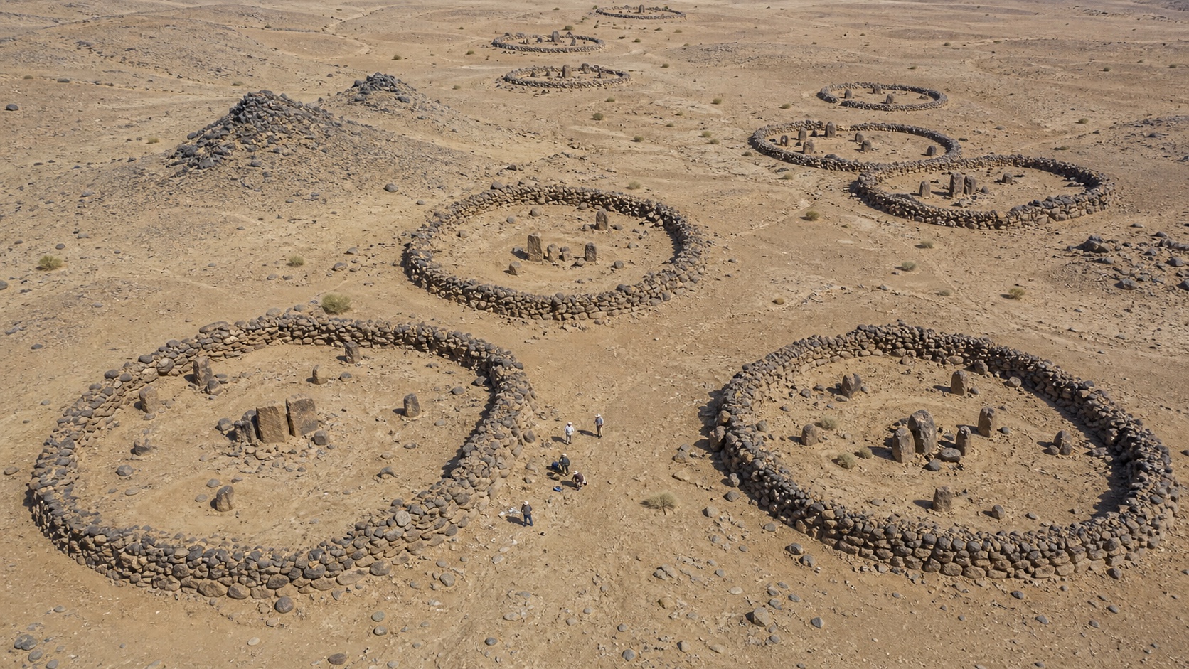Recintos funerários do Sudão: centenas de estruturas vistas do espaço