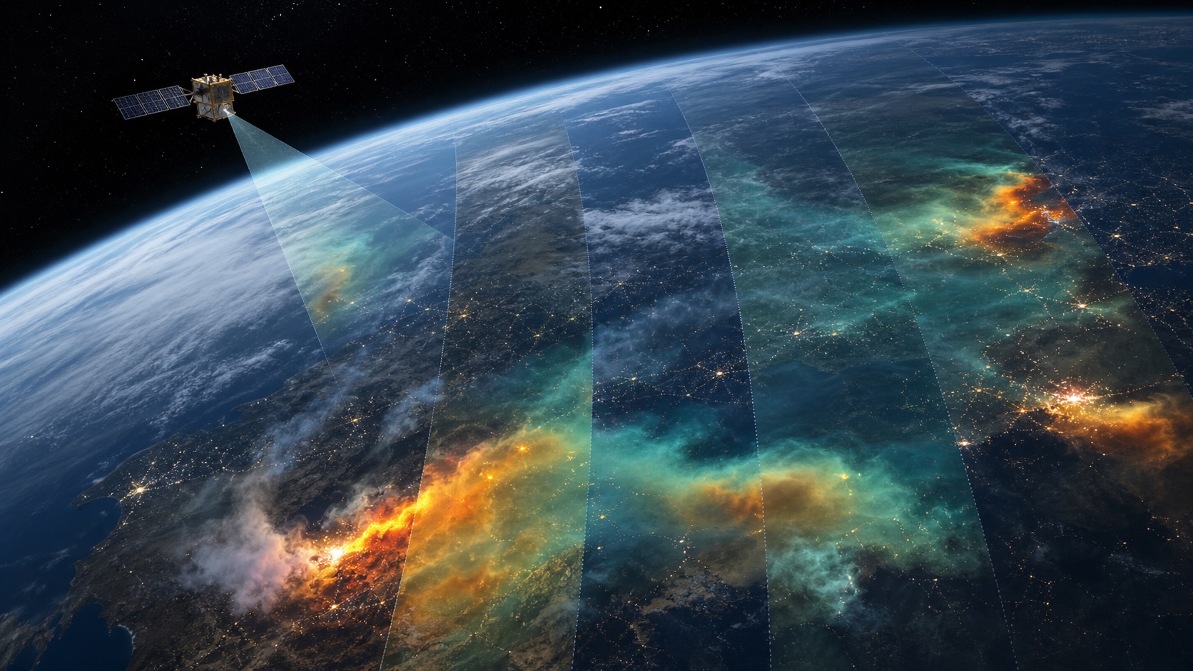 Satélites reconstruindo a poluição invisível